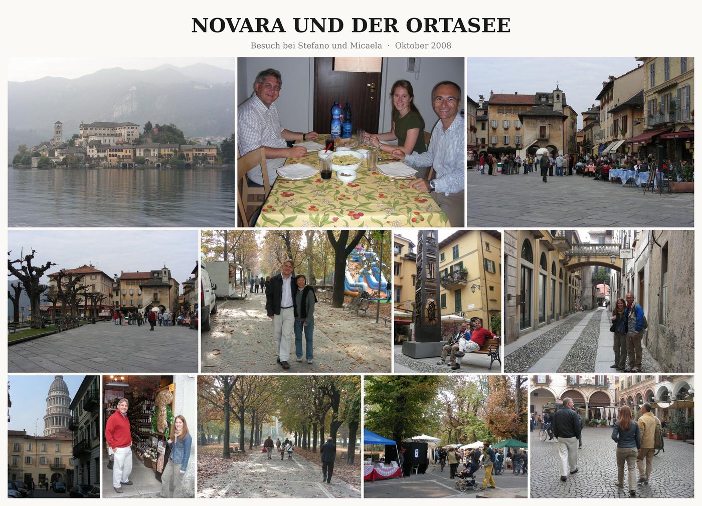 Novara und der Ortasee – Fotocollage Oktober 2008